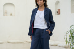 Crimson Sky & Midnight Line Suit
