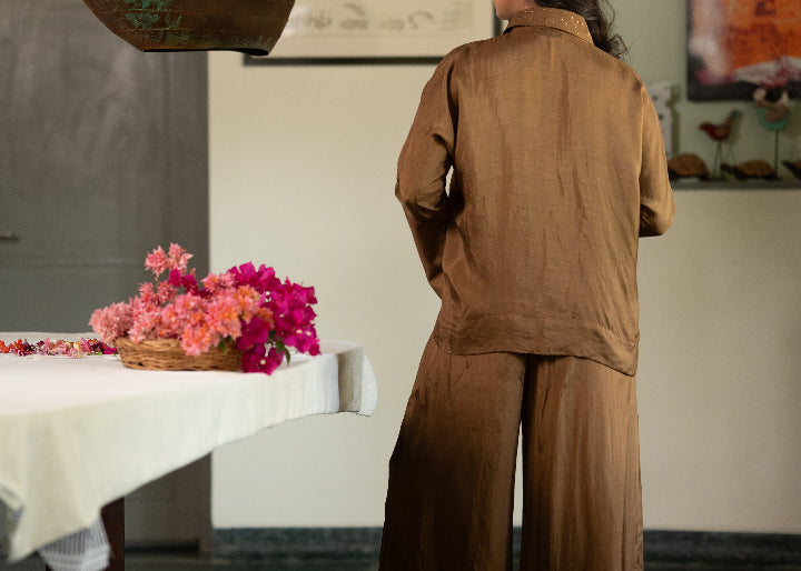 Mocha Magic & Black Magic - Silk Pant