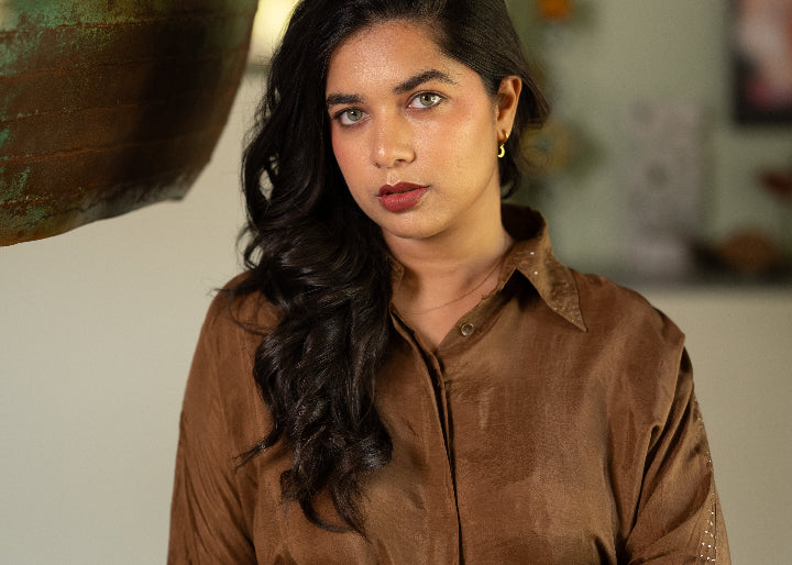 Mocha Magic & Black Magic - Silk Shirt