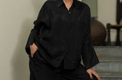 Mocha & Black Magic Silk Co-ord Set