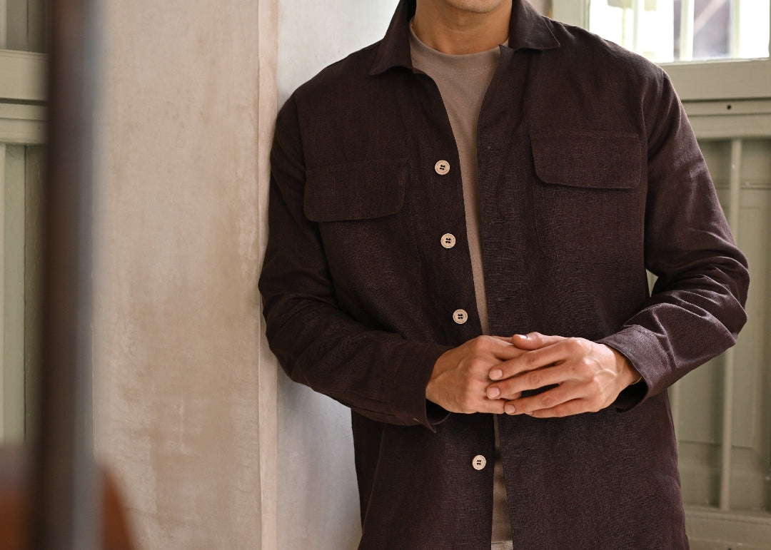 Brown Linen Safari Overlay