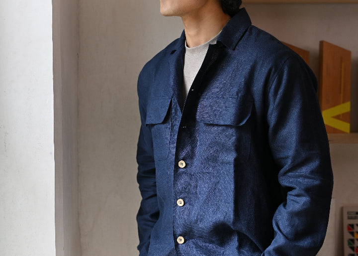 Blue Linen Safari Overlay