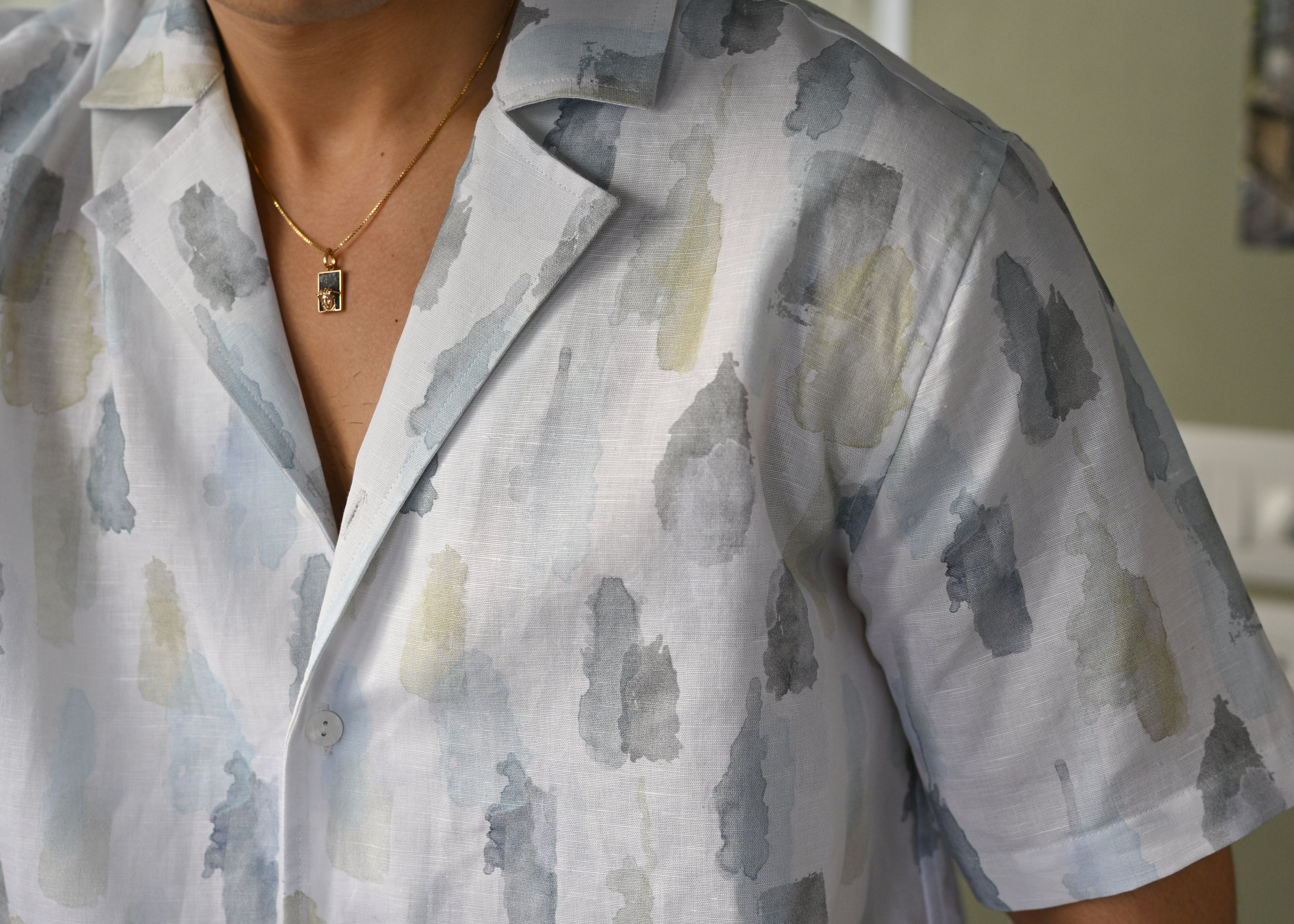 Rain Drops Linen Shirt