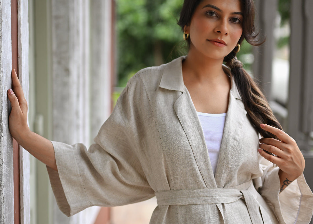 Cascadian Linen Trench